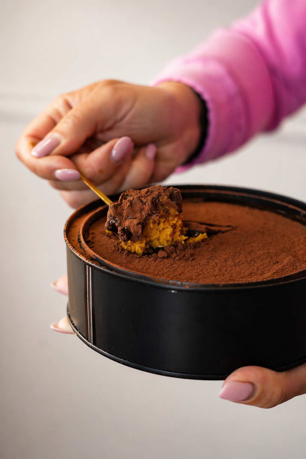 Bolo de Cenoura Saudável com Creme de Brigadeiro na Lata